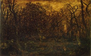 Rousseau Forest Winter Sunset